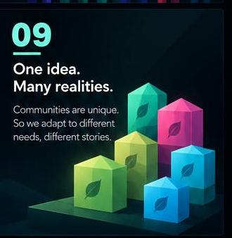 One idea, many realities. Communities are unique, so we adapt to different needs, different stories.
